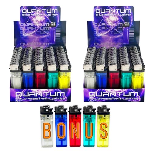 Encendedores desechables multicolor con mecanismo a prueba de niños miniatura 1