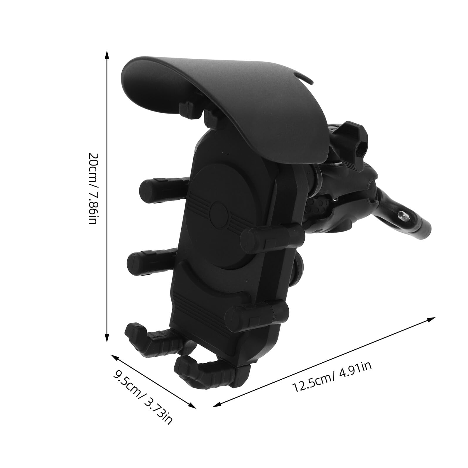 VILLCASE Supporto Smartphone Mtb Nero Regolabile Antiurto per Manubrio | Plastica e Silicone, 69-93mm di Larghezza e 137-212mm di Altezza, Tubo 1, 6-3, 2cm con Guarnizione
