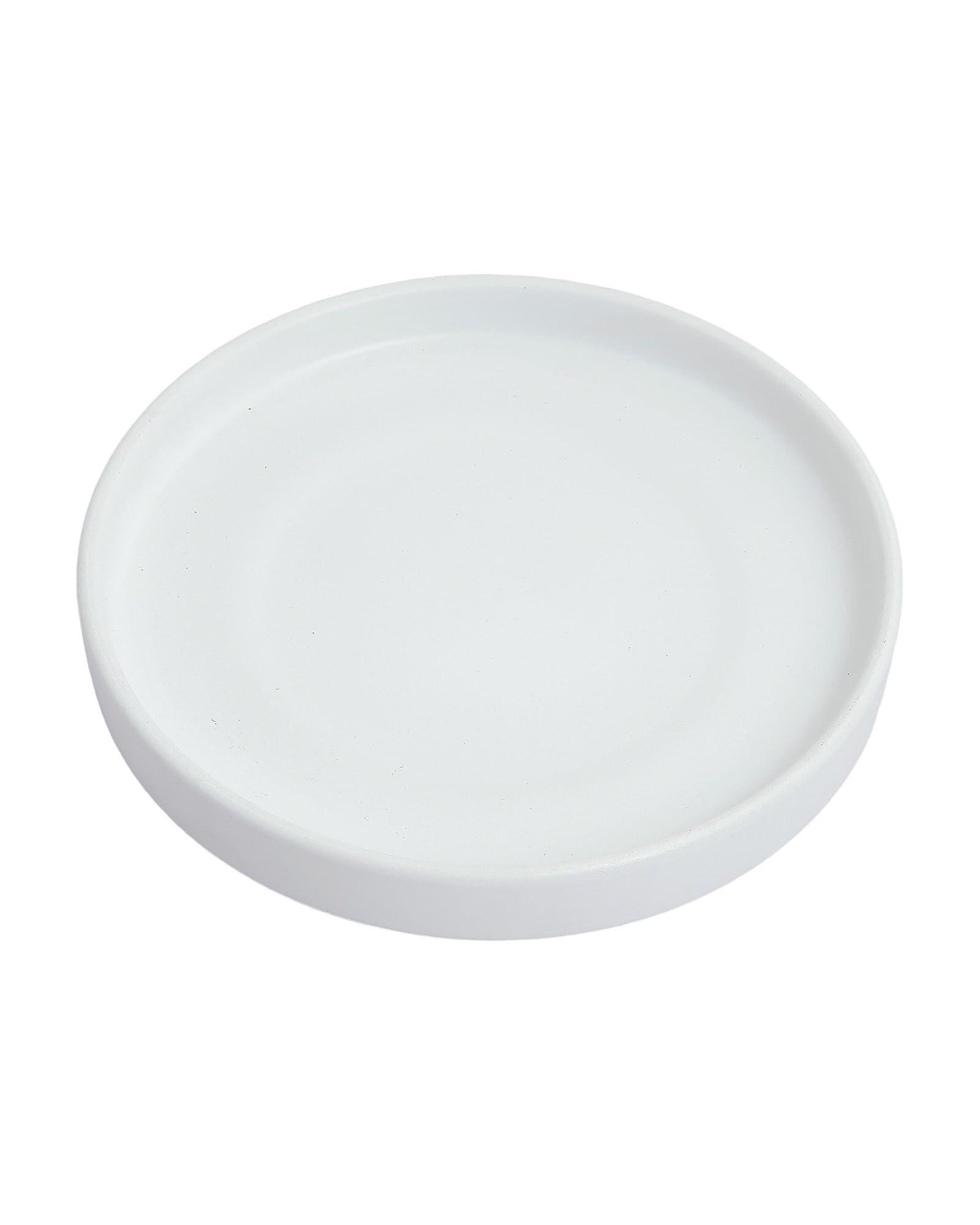 Photo 1 of 15 Inch Large Ceramic Saucer - Drainage Tray for Plant Pot (Matte White)