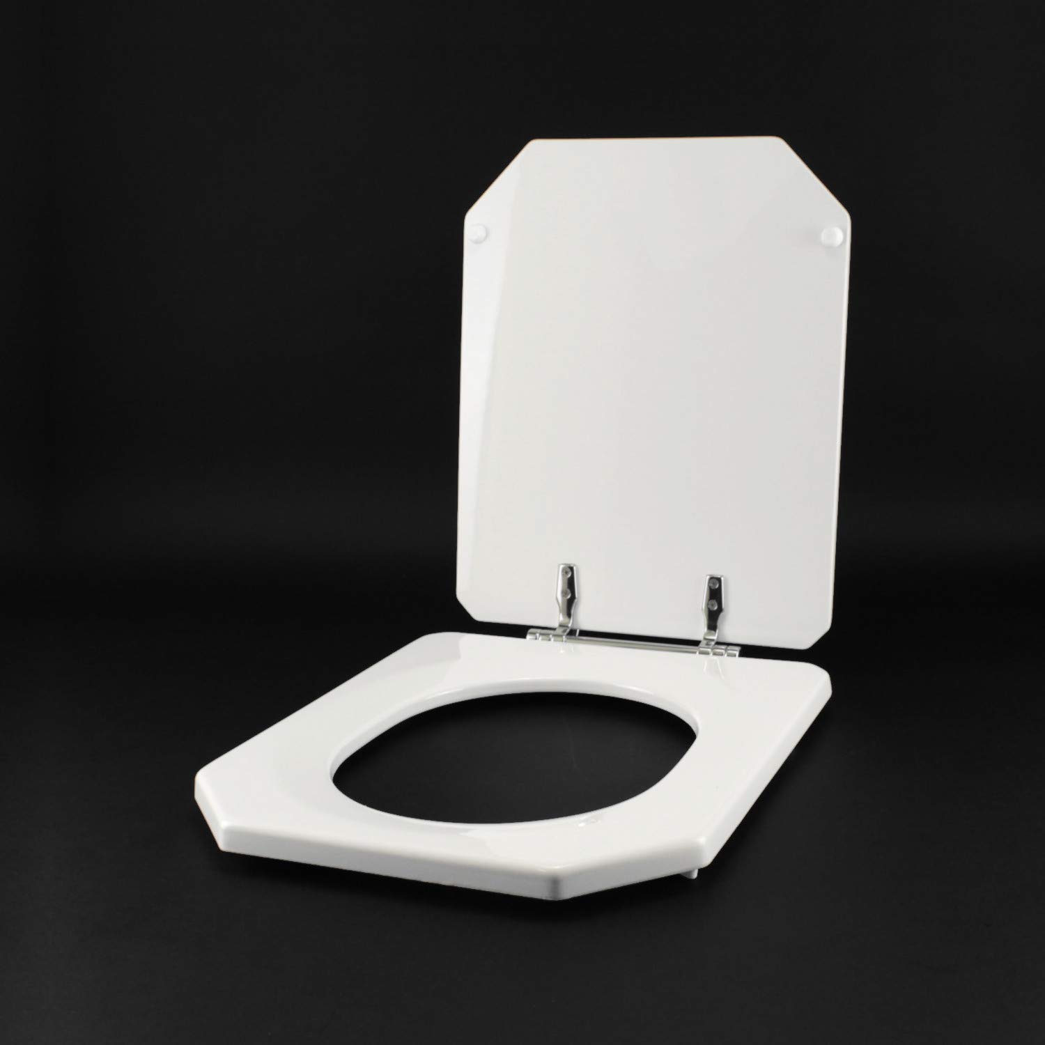 Tapa para inodoro Cesame Deco original, color blanco, asiento de inodoro para tabla de madera