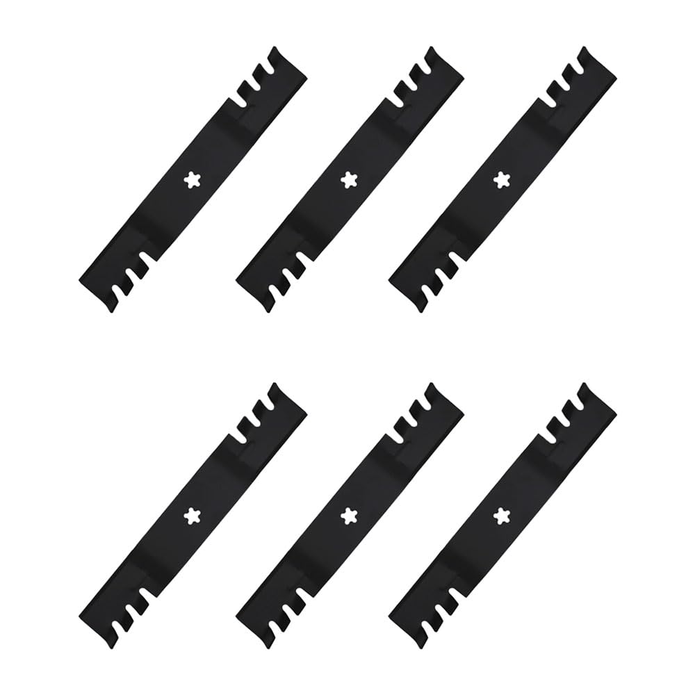 (6) Toothed Mulch Mower Blades Fits Husqvarna Lawn Mower LGT2554 YTH2454 Replaces 532187254