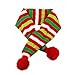 Yuyeran Christmas Pet Dog Scarf Bandana Red-White-Green Striped Knitted Neck Warmer Xmas Holiday Pet Puppy Cat Costume Supplies (XS)