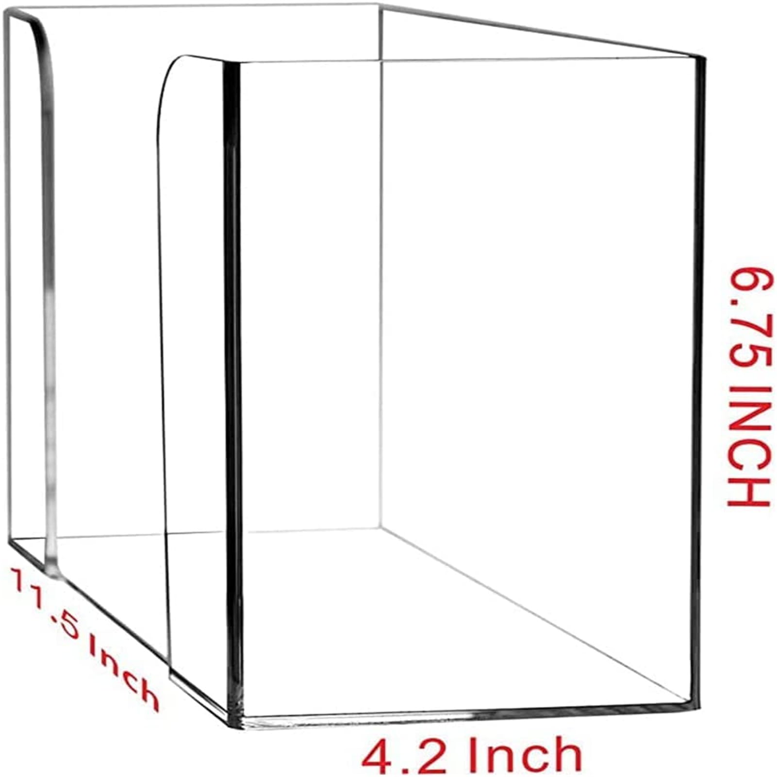 Dispenser di Asciugamani di Carta da Appoggio in Acrilico Trasparente - Porta Asciugamani per Ospiti Adatto per Asciugamani Piegati a Z o C - Capacità 150 Asciugamani - 29 x 10,6 x 17 cm
