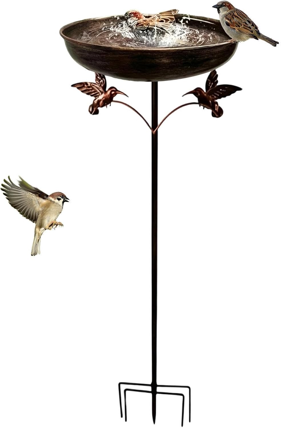 Bird Bath - 30cm Feeding Container, Garden Hummingbird Basin, Outdoor Nature Bowl, Decorative Hydration Station | Wild Avian Watering Dish for Gardeners Homeowners Backyard Patio Deck Park
