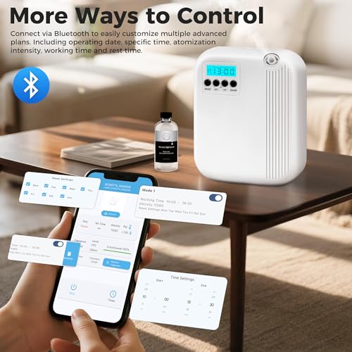 Hotel Collection Diffuser, House Scent Machine, 10000 Sq.Ft of Coverage, 200ml Large Capacity Aromatherapy Machine, Scent Diffusers for Home Large Room, Office Waterless Essential Oil Diffuser, White - Image 3