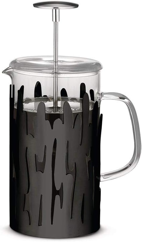 Alessi BM12/8 Barkoffee Press Filter Coffee Maker or Infuser in 18/10 Stainless Steel and Glass, 8 Cups