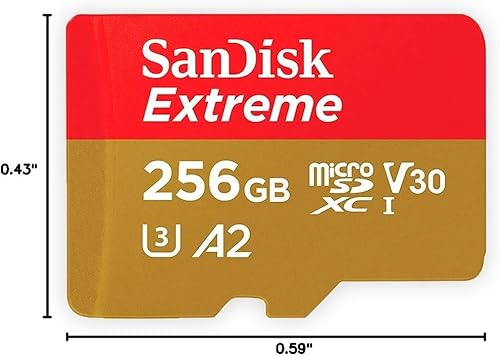 Miniatura 5 de SanDisk Tarjeta de memoria Extreme MicroSDXC UHS-I de 256 GB - C10, U3, V30, 4K, A2, Micro SD - SDSQXA1-256G-GN6MN