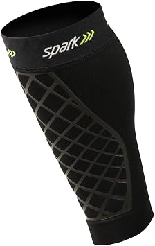 Brownmed Spark Kinetic Calf Sleeve, Embedded Kinesiology Tape, Large