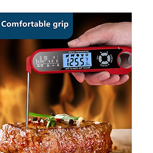 review Digital Meat Thermometers for Cooking,Waterproof Instant Read Food Thermometer for Meat, Deep Frying, Baking, Outdoor Cooking, Grilling& BBQ