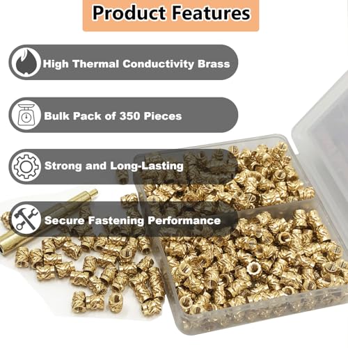 Inserts filetés M3 laiton de haute précision pour impression 3D - 3