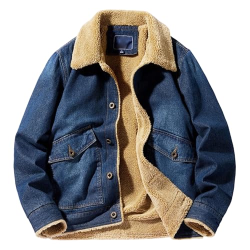 Chaqueta de mezclilla hombre con forro de lana miniatura 1