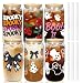 ANOTION Halloween Cups, 18oz Ghost Pumpkin Iced Coffee Mason Jar Mugs, Glass Tumbler with Lids Straws Gift Bags, Boo Basket Stuffers, Halloween Party Home Decorations & Gifts for Women Adults Kids