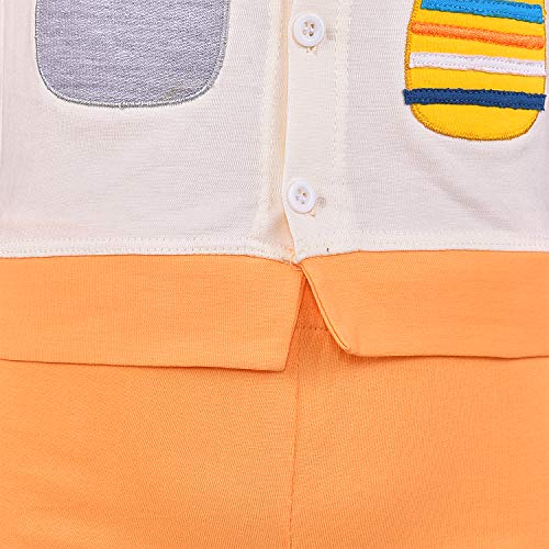 Image of Wish Karo Unisex Clothing Sets for Boys & Baby Girls-(bt23org Orange 0-3mths)
