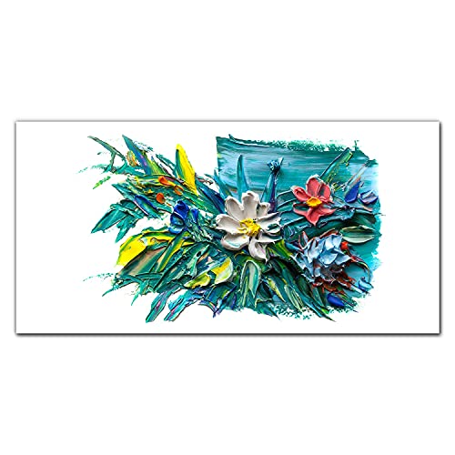 Impression sur verre trempé de luxe Fleur 100x50cm tableau d'art