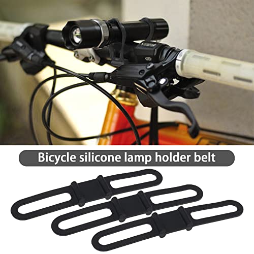 Correas de silicona para bicicleta pack de 10 gomas elásticas negras para linterna y móvil 2