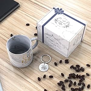 Father Gift From Daughter Son - Grey Marble Ceramic Coffee Mug Cup 11.5oz - Best Dad Ever - Birthday Gift For Daddy Men Husband - Novelty Present for Fathers Day, Christmas Xmas, Thanksgiving, New Dad Father Gift From Daughter Son Grey Marble Ceramic Coffee Mug Cup 115oz Best Dad Ever Birthday Gift For Daddy Men Husband Novelty Present for Fathers Day Christmas Xmas Thanksgiving New Dad