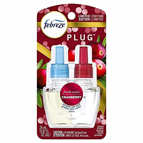 Image of Febreze Plug Air Freshener Scented Oil Refill, Fresh-Twist Cranberry, 1 Count