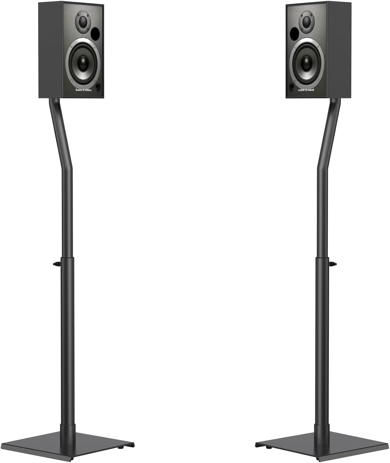 USX Mount Universal Speaker Stands, Height Adjustable 30" to 39" for Satellite and Small Bookshelf Speakers, 1 Pair