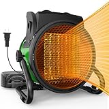 Outdoor Heaters for Patio - Portable Electric Heater with 2S Fast Heating, Overheat Protection, Patio Heaters for Outdoor, Greenhouse, Room, Garage, Tent, Indoor Use