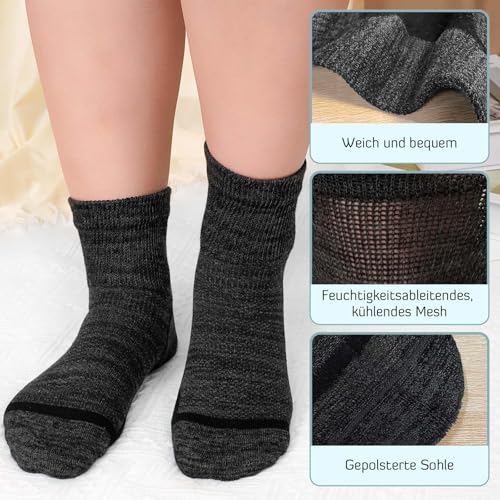 LOFIR Bambus Diabetiker Socken für Damen: Diabetikersocken Ohne Gummibund Herren Extra Weit Breiter Gürtel Ohne Naht kurz Socken für Senioren Geschwollene füße 5 Paare Mehrfarbig - 5 Paare 35-38 4