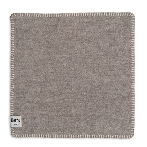 RØROS TWEED Stemor Sitzunterlage - aus norwegischer Lammwolle - Design von Kristine Five Melvaer - Maße: 45 x 45 cm (26570 - Grey)