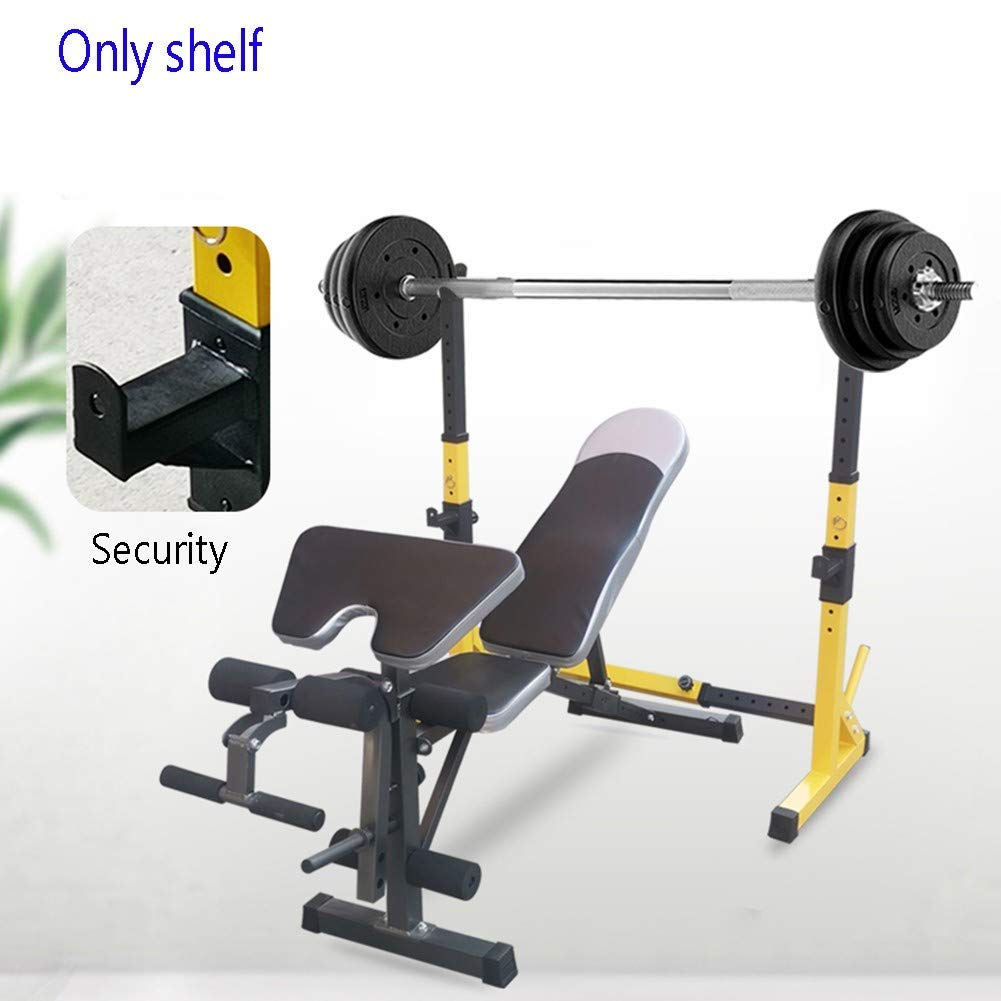 Rack per Squat Regolabile, Rack per Squat con Barra per trazioni, Rack per Squat, Panca per bilanciere, Attrezzatura per Esercizi Fitness, Allenamento della Forza, Fitnes