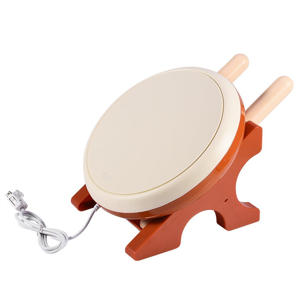 fosa wii drum set for Taiko No Tatsujin Drum Drumsticks Wii Console Remote Controller Video Game [video game]