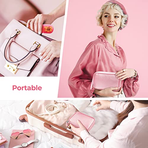 Cute Pill Organizer 3 Times A Day, Amoos Large Daily Pill Case For Women, Portable Pill Box 7 Day For Purse With Bag & Zipper To Hold Vitamins, Medications, Fish Oils, Supplements (Pink) #TOP7