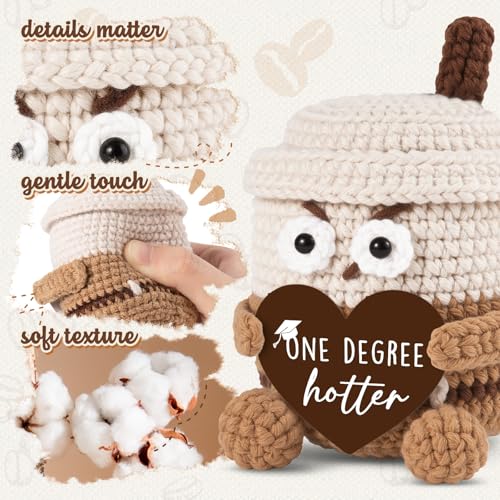 Mini Taza de Café de Crochet para Graduación miniatura 5