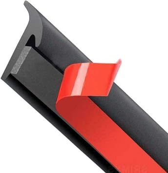 Miytsya 1 PC Automotive Windshield Rubber Seal, 5M/16.5Ft Car Black Windshield Edge Moulding Sealing Strip Soundproof T-Type Rubber Edge Protector Trim 8x10MM