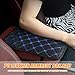 HZEL Car Center Console Cushion Pad, PU Leather Vehicle Armrest Protection Cover, Waterproof Automotive Interior Arm Rest Seat Box Mat Accessories, Universal for SUV, Sedan, Truck (Black/Blue)