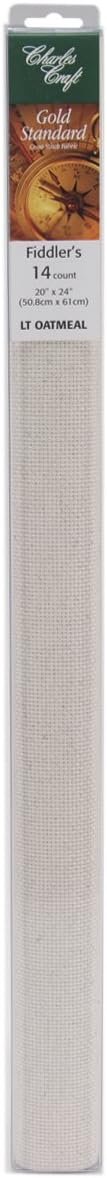 DMC Charles Craft Gold Standard Fiddler's Cloth 14 Count 20 inch x 24 inch Box Light Oatmeal GD1910-5452 (3-Pack)