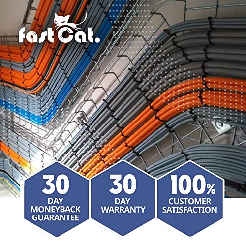 Fast Cat. Cat6 Direct Burial Outdoor Ethernet Cable - 500Ft Waterproof Cat6 Cable With 23Awg Solid Copper Conductors - Cmx, Utp 550Mhz Heavy Network & Gaming Ethernet Cable – Black #TOP6