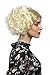 Produktbild WIG ME UP - 90944-ZA615 Perücke Damen Fasching Karneval Blond Hellblond kurz 20er 30er Swing Charleston Scheitel lockig Burlesque