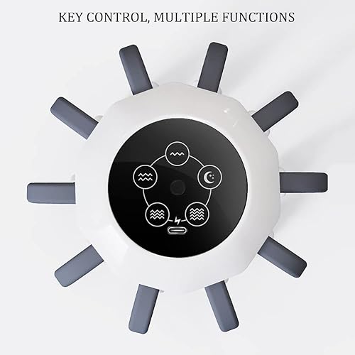 Miniatura 8 de NF Masajeador automático de cuero cabelludo, masajeador de cabeza de pulpo con 14 contactos vibratorios, 5 modos, temporizador inteligente,