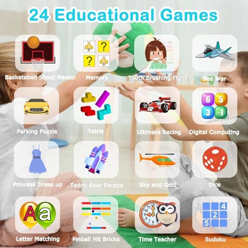 Image of Cosjoype Kids Smart Watches Girls Boys HD Touchscreen Kids Watch with 24 Puzzle Games Camera Music Player Flashlight Alarm Clock Calculator 12 /24hr Girls Watch Gift for 4-12 Year Old Boys