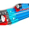 TrainLab.com adapters Compatible with 2014 Gray Thomas and Friends Trackmaster and Plarail Track, Perfect for Seamless Track Expansion and Fun 2pc Light Blue