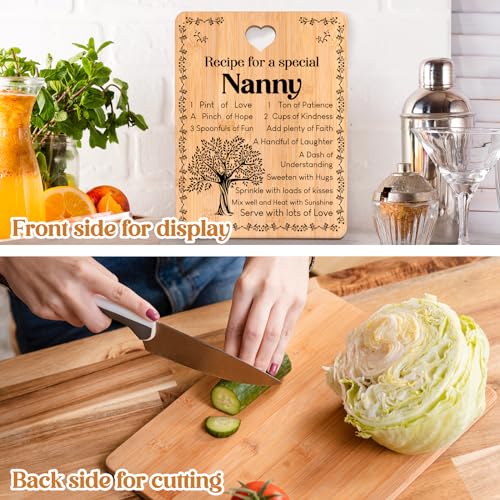 Tabla de cortar rectangular de bambú con diseño para nanny miniatura 4