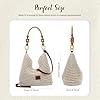HomKuch Crochet Tote sac pour les femmes, été maille plage esthétique tricot Boho sac à épaule pour les vacances de voyage #1