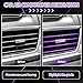 Riakrum 30 Pcs Car Accessories Set Purple and Black PU Leather Steering Wheel Cover Auto Interior Accessories Gift Car Vent Trim Strips Air Conditioner Insert Strips with Installation Tool