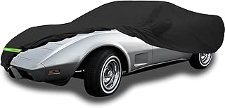 YIXIN Waterproof Car Covers for 1968-1982 C3 Corvette, Car Cover 190T Covers Customer Fit 100% Waterproof Windproof Strap & Double Door Zipper Up to 187” L
