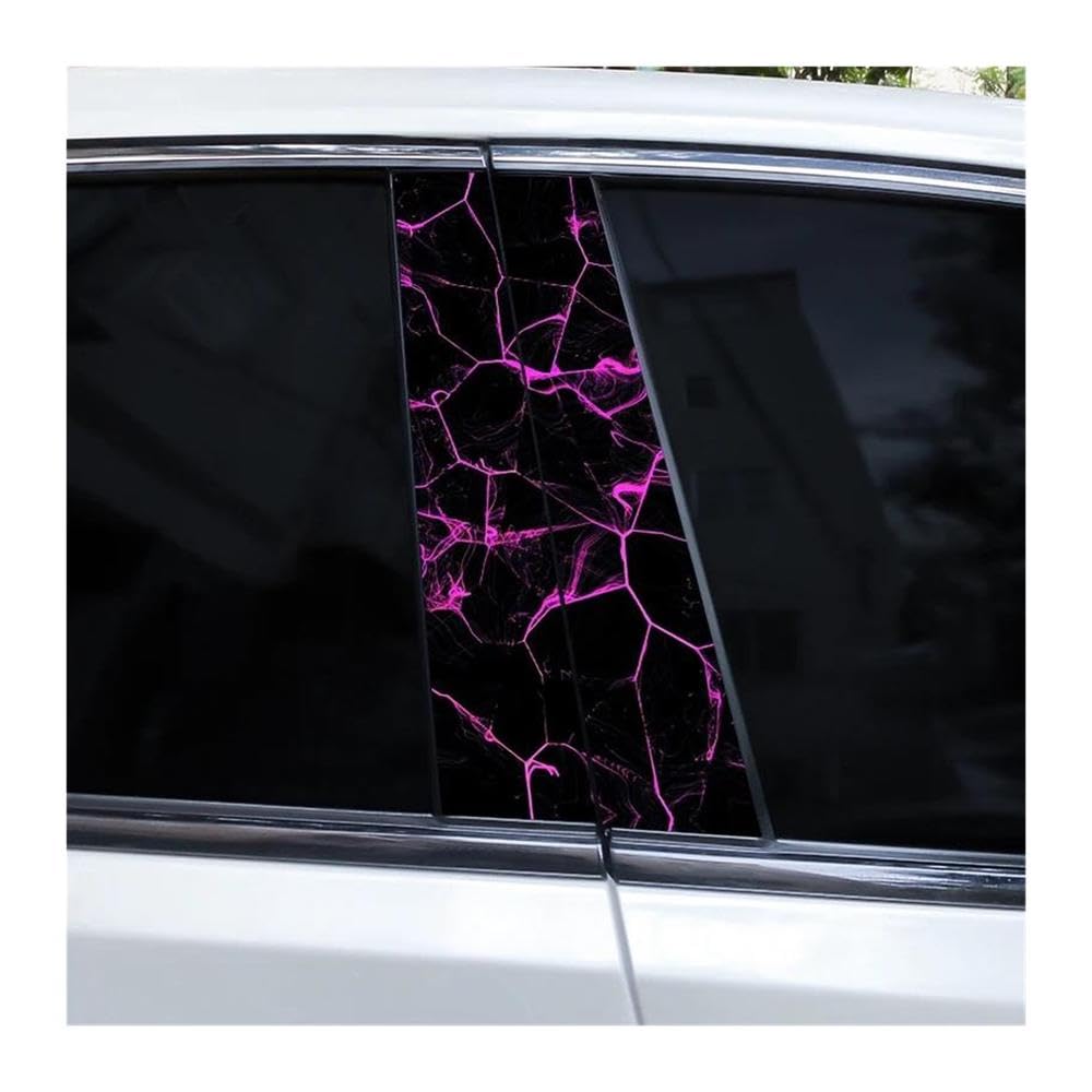 Decorative Items 2pcs Lightning Cool Car B-Pillar Stickers Cover Scratches(G)
