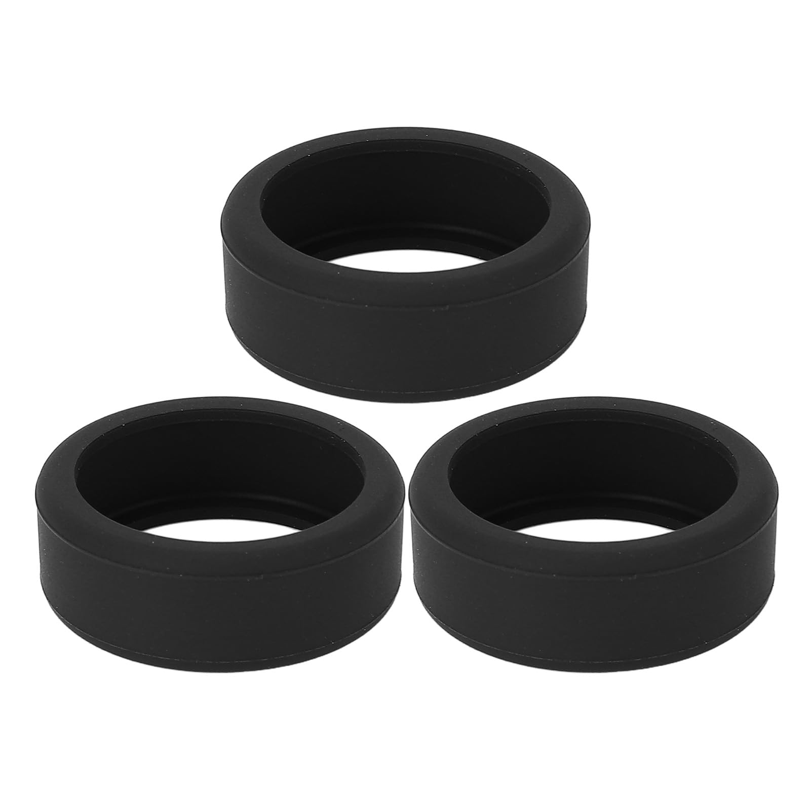 RiToEasysports 3PCS Silicone Ring Covers, Flexible Skin Friendly Elastic Smart Ring Protector, with Full Coverage Design, for All Smart Rings Except Uura (Black)