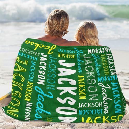 Personalized Name Blanket Customized Baby Blankets for Girls Boys Adults Monogrammed Blankets and Throws Christmas Birthday Mothers Fathers Valentines Day Gift