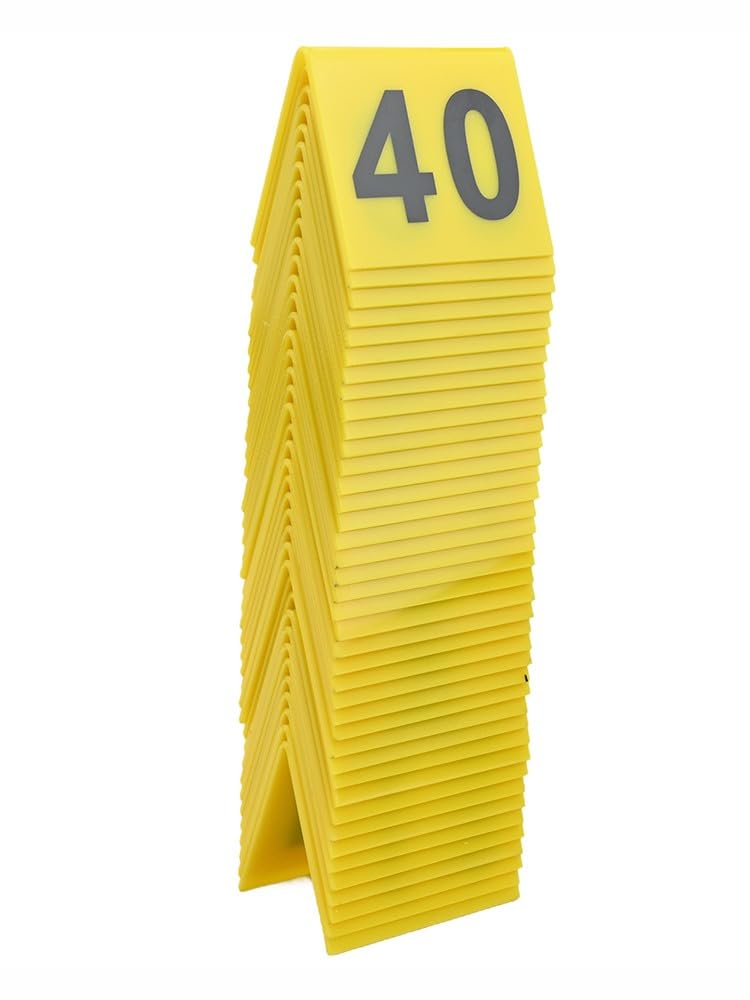 Numéros de table mariage et événements cartes acrylique blanc jaune 1-40