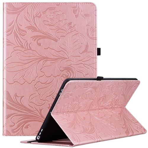 Funda para iPad de 9 generacion rosa para dibujar con soporte de lapiz