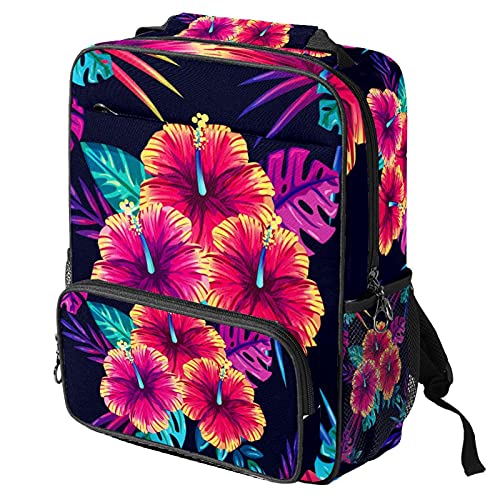 Sac à dos informatique à imprimé tropical avec poches renforcées