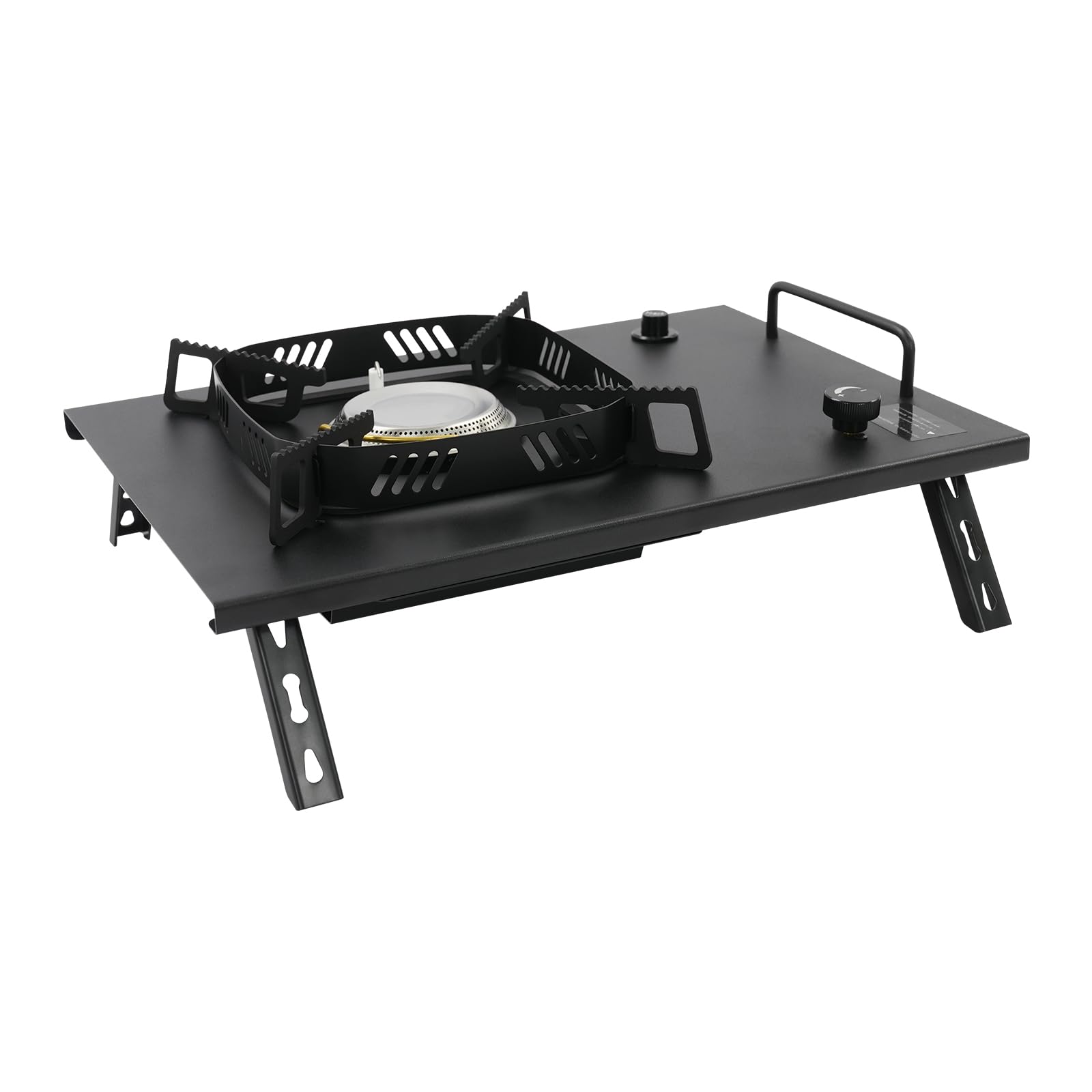Fornello a gas da campeggio da 2700 W, pieghevole, in acciaio inox 304, con accensione piezoelettrica e paravento, fornello a gas portatile, fornello a gas per bombola di gas, fornello da tavolo per