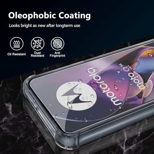 Image of REALCASE Silicone Moto G54 5G Back Cover Case, Scratch Resistant Protective Crystal Clear Transparent Shock Proof Bumper Back Cover Case for Moto G54 5G