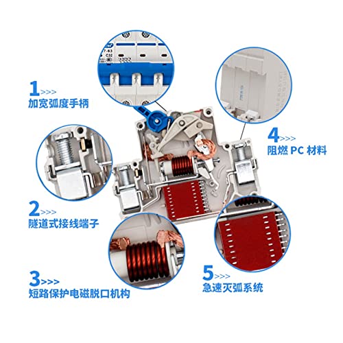 Disyuntor TPNL 230V 1P+N de 63A para fugas y sobrecorriente 3